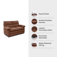 Gambar Informa Abhy Sofa Fabric 2 Seater - Cokelat