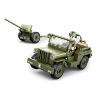 Gambar Sluban Set 143 Pcs Wwii Army Willys Jeep