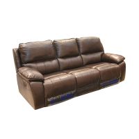 Gambar Cheers Marillo Set Sofa Recliner Kulit - Cokelat Tua