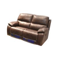 Gambar Cheers Marillo Set Sofa Recliner Kulit - Cokelat Tua