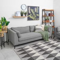 Gambar Nordia Idaho Sofa Fabric 3 Seater - Abu-abu