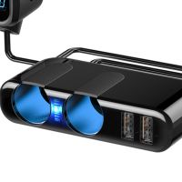 Gambar Otto Klasse Charger Mobil Multifungsi 2 Usb - 2 Lighter Socket