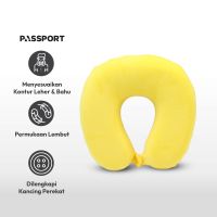 Gambar Passport Bantal Leher Memory Foam - Kuning/krem