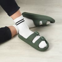 Gambar Ataru Ukuran 42/43 Sandal Double Strap Thick Slides - Hijau