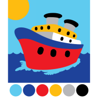 Gambar Kiddy Star Boat Paint By Numbers 20x20cm