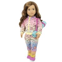 Gambar Our Generation Set Boneka Lucy Grace Brown Hair Yoga Outfit