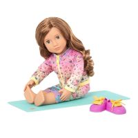 Gambar Our Generation Set Boneka Lucy Grace Brown Hair Yoga Outfit