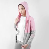 Gambar Alph Ukuran S Jaket Hoodie Wanita Cvc - Abu-abu/pink