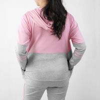 Gambar Alph Ukuran S Jaket Hoodie Wanita Cvc - Abu-abu/pink