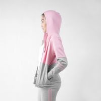 Gambar Alph Ukuran S Jaket Hoodie Wanita Cvc - Abu-abu/pink