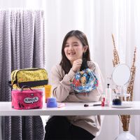 Gambar Ilook Tas Organizer Pouch Serut Floral - Biru