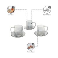 Gambar Appetite Set 3 Pcs Rory Cangkir Dengan Saucer - Abu-abu