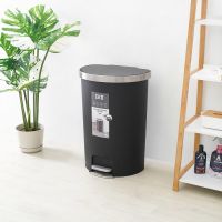 Gambar Eko 55 Ltr Hana Tempat Sampah Pedal Semi Round - Hitam