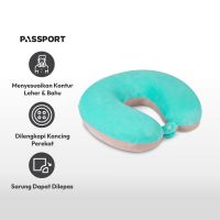 Gambar Passport Bantal Leher Aloha - Hijau/krem