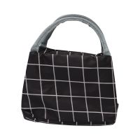 Gambar Ataru Tas Bekal Makanan Thermal Checkered - Hitam