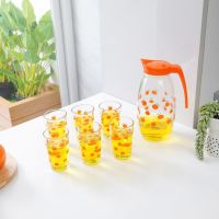 Gambar Kris Set 7 Pcs Teko Minum Dan Gelas Orange