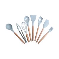 Gambar Ataru Set 9 Pcs Peralatan Masak Silikon - Biru Dusty