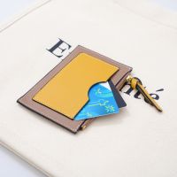 Gambar Ataru Dompet Kartu Pu Two Tone - Cokelat/mustard