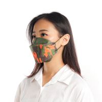 Gambar Masker Pelindung 4 Lapis Disposable Camo Kf94 - Hijau