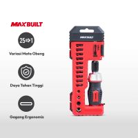 Gambar Maxbuilt Set 25 Pcs Obeng Ratchet Extension - Merah/hitam