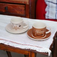 Gambar Delicia 250 Ml Set 2 Pcs Cangkir Dengan Saucer Coffee & Tea