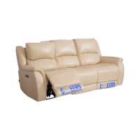 Gambar Cheers Montana Sofa Electric Recliner Kulit 3 Seater - Krem Beige