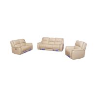 Gambar Cheers Montana Sofa Electric Recliner Kulit 3 Seater - Krem Beige