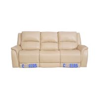 Gambar Cheers Montana Sofa Electric Recliner Kulit 3 Seater - Krem Beige