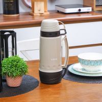 Gambar Kris 1 Ltr Termos Vacuum Flask Dengan Glass Inner - Abu-abu/cokelat