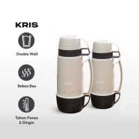 Gambar Kris 1 Ltr Termos Vacuum Flask Dengan Glass Inner - Abu-abu/cokelat