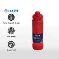 Gambar Takeya 700 Ml Botol Vacuum Flask Stainless - Merah Watermelon