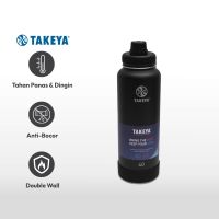 Gambar Takeya 1.2 Ltr Botol Vacuum Flask Stainless - Hitam Onyx