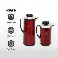 Gambar Kris 1.6 Ltr Teko Vacuum Flask Dengan Glass Liner - Merah