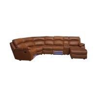 Gambar Cheers Mc Leod Sofa Sectional Recliner Fabric - Cokelat