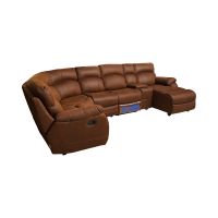 Gambar Cheers Mc Leod Sofa Sectional Recliner Fabric - Cokelat