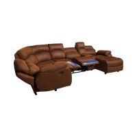 Gambar Cheers Mc Leod Sofa Sectional Recliner Fabric - Cokelat