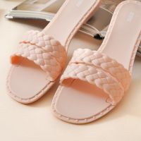 Gambar Ataru Ukuran 41 Sandal Wanita Double Strap Slim Slide - Krem