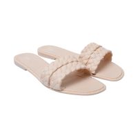 Gambar Ataru Ukuran 41 Sandal Wanita Double Strap Slim Slide - Krem