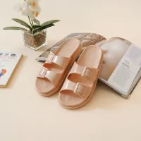 ataru-ukuran-41-sandal-wanita-slides-double-strap-jelly---krem