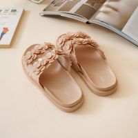 Gambar Ataru Ukuran 36 Sandal Wanita Slides Double Strap Flower - Krem