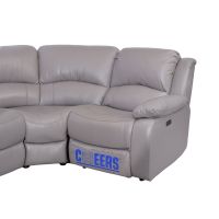 Gambar Cheers Morella Sofa Recliner Sectional Electric Kulit - Abu-abu