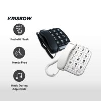 Gambar Krisbow Telepon Analog Big Button - Putih