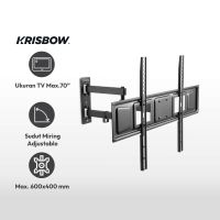 Gambar Krisbow Bracket Tv Dinding Fullmotion 32-70 Inci - Hitam