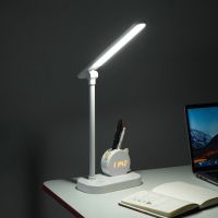 Gambar Informa Lampu Meja Led Rechargeable Dengan Jam Digital - Putih