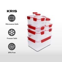 Gambar Kris Set 24 Pcs Wadah Makanan Clip Lock - Merah