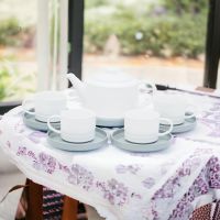 Gambar Appetite Set 5 Pcs Emery Teko & Cangkir Dengan Saucer - Abu-abu