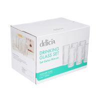 Gambar Delicia 350 Ml Set 6 Pcs Gelas Highball Stripes