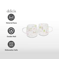 Gambar Delicia 350 Ml Set 2 Pcs Mug Kaca Double Wall Hund