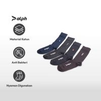 Gambar Alph Set 4 Pasang Kaos Kaki Pria Formal Badge