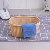 Gambar Stora 60x38.5x27 Cm Keranjang Laundry Woven Dengan Handle - Krem